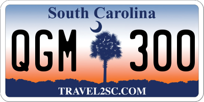 SC license plate QGM300