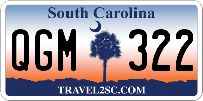 SC license plate QGM322