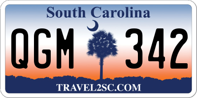 SC license plate QGM342