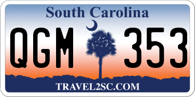 SC license plate QGM353