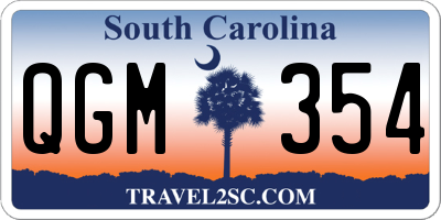 SC license plate QGM354