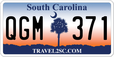 SC license plate QGM371