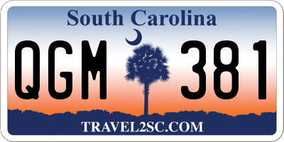 SC license plate QGM381