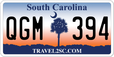 SC license plate QGM394