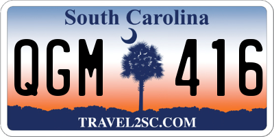 SC license plate QGM416