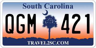 SC license plate QGM421