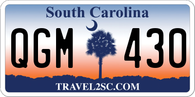 SC license plate QGM430