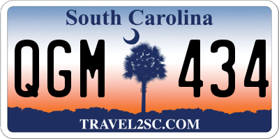 SC license plate QGM434