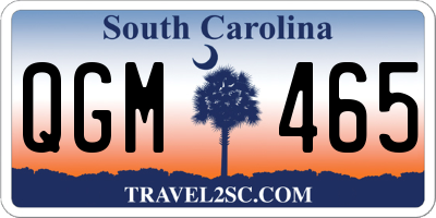 SC license plate QGM465