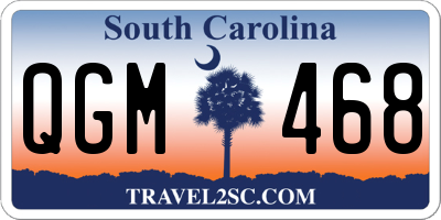 SC license plate QGM468