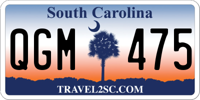SC license plate QGM475