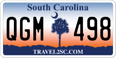 SC license plate QGM498
