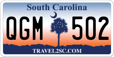 SC license plate QGM502