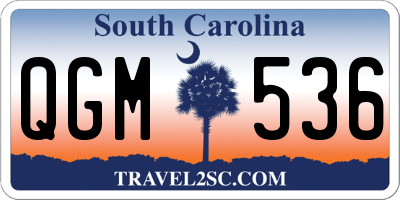 SC license plate QGM536