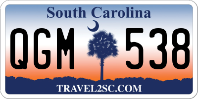 SC license plate QGM538