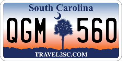 SC license plate QGM560