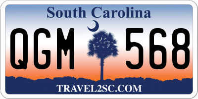 SC license plate QGM568
