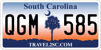 SC license plate QGM585