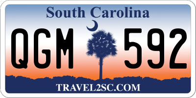 SC license plate QGM592