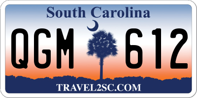 SC license plate QGM612