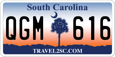 SC license plate QGM616