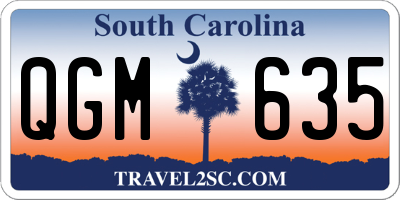 SC license plate QGM635