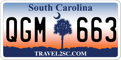 SC license plate QGM663