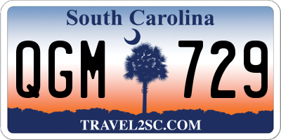 SC license plate QGM729