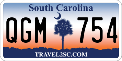 SC license plate QGM754