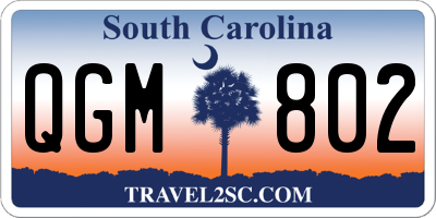 SC license plate QGM802