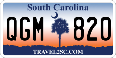 SC license plate QGM820
