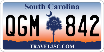 SC license plate QGM842