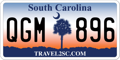 SC license plate QGM896