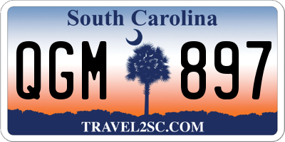 SC license plate QGM897