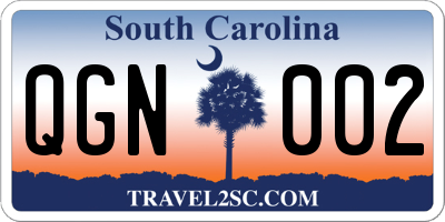 SC license plate QGN002