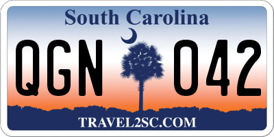 SC license plate QGN042