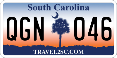 SC license plate QGN046