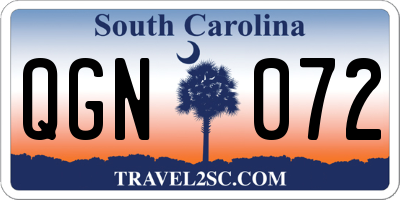 SC license plate QGN072