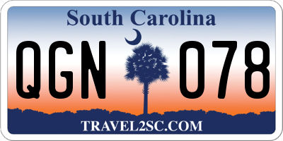 SC license plate QGN078
