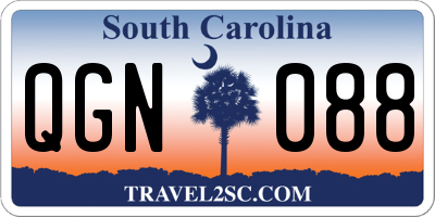 SC license plate QGN088