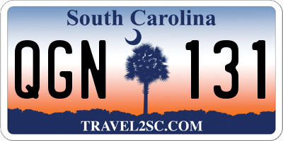 SC license plate QGN131