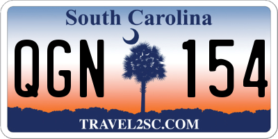 SC license plate QGN154