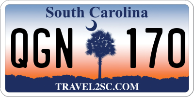 SC license plate QGN170