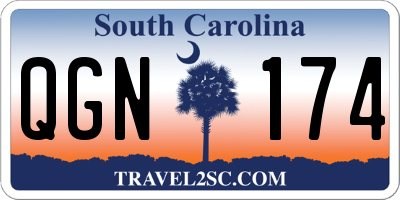 SC license plate QGN174