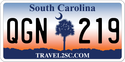 SC license plate QGN219