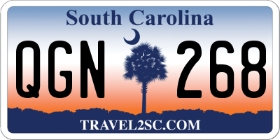 SC license plate QGN268