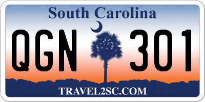 SC license plate QGN301
