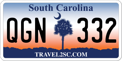 SC license plate QGN332