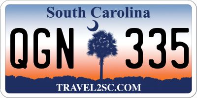 SC license plate QGN335