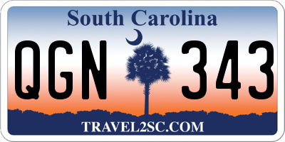 SC license plate QGN343